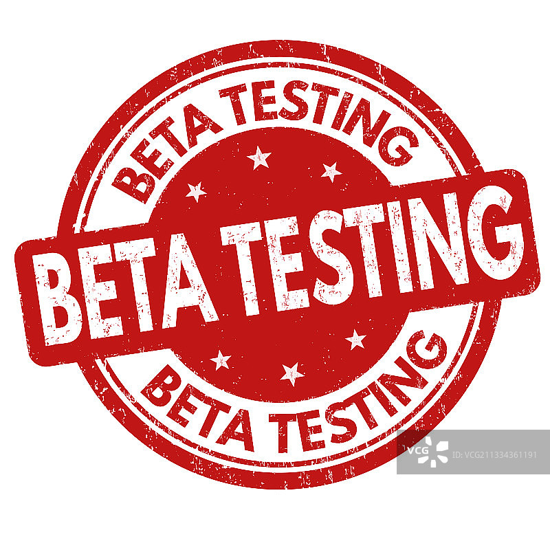 Beta测试Grunge风格橡胶印章图片素材