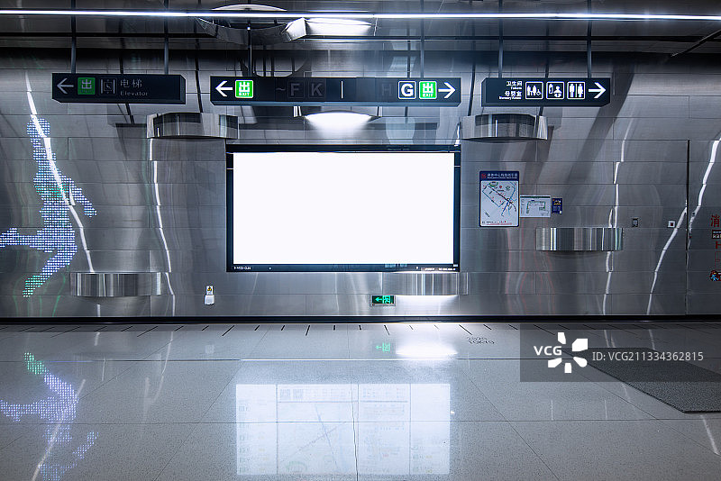 杭州地铁广告告示牌图片素材