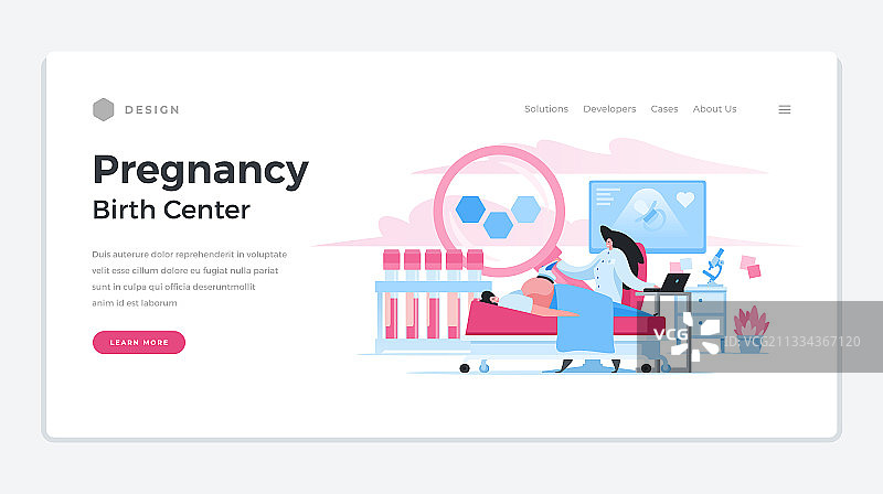 妊娠中心调查引导页图片素材