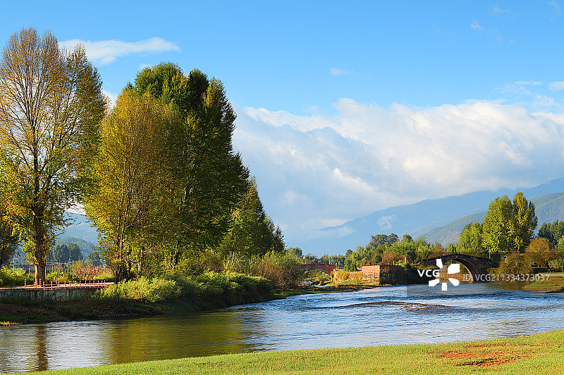 云南大理市沙溪古镇的风景图片素材
