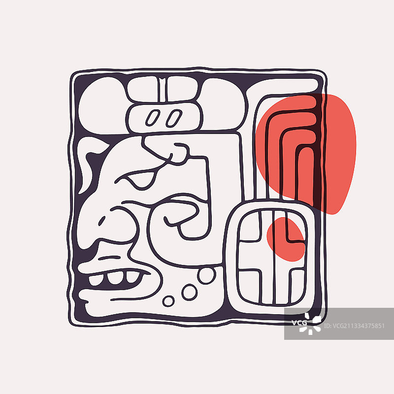 阿兹特克风格字母J图片素材