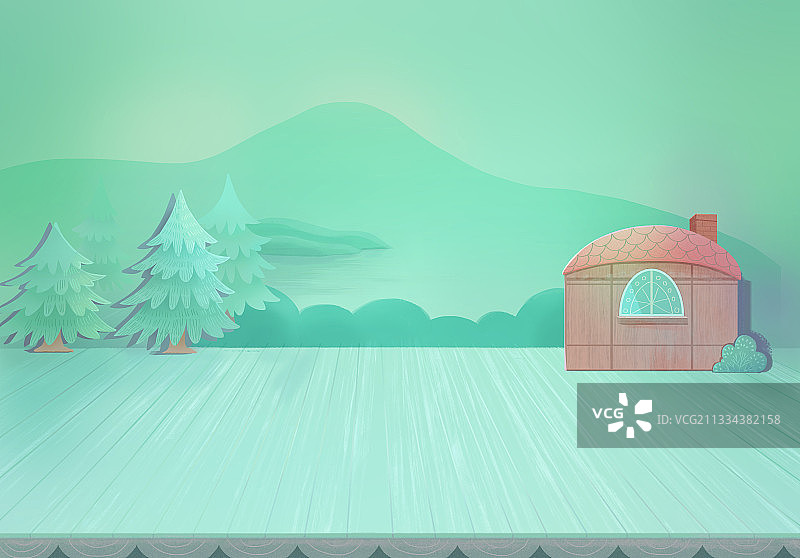 儿童舞台剧场景背景图片素材