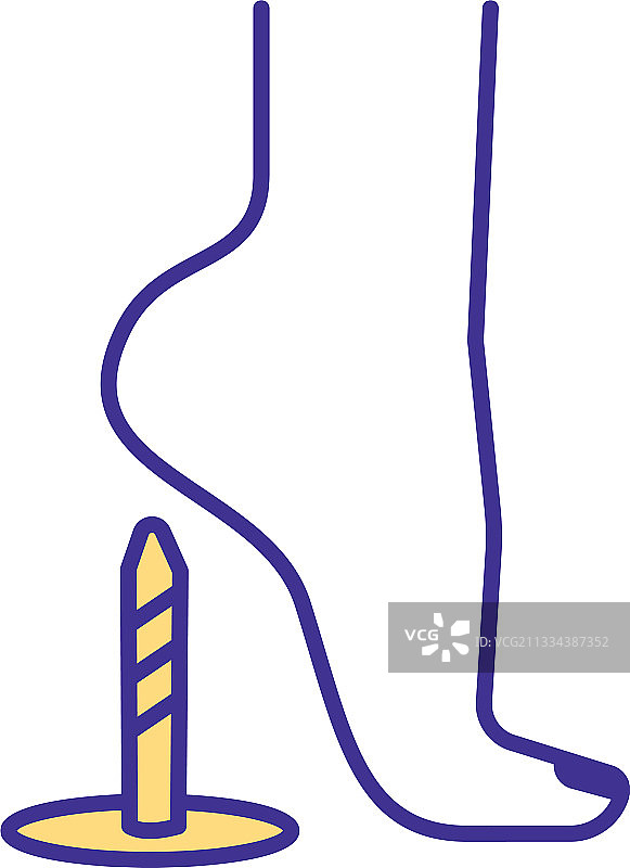 踩到钉子RGB颜色图标图片素材