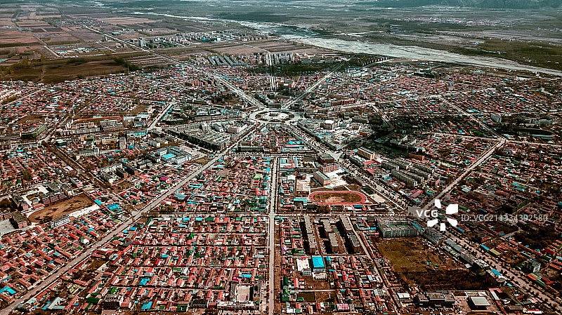 新疆特克斯县八卦城图片素材