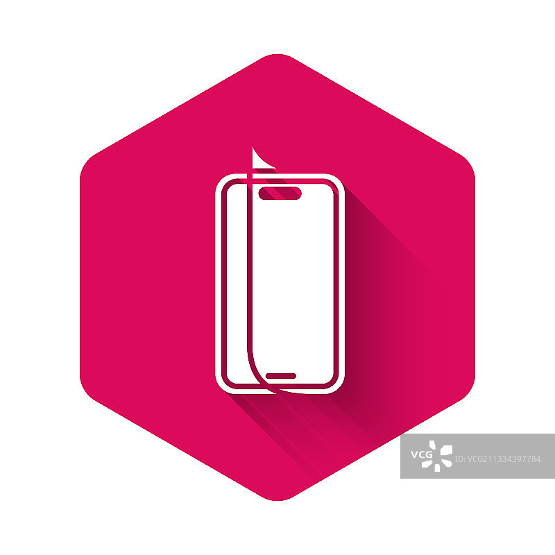 智能手机图标的白色玻璃屏幕保护膜图片素材