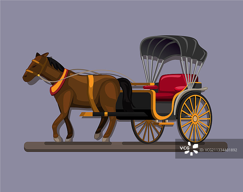 马车复古交通运输符号图片素材