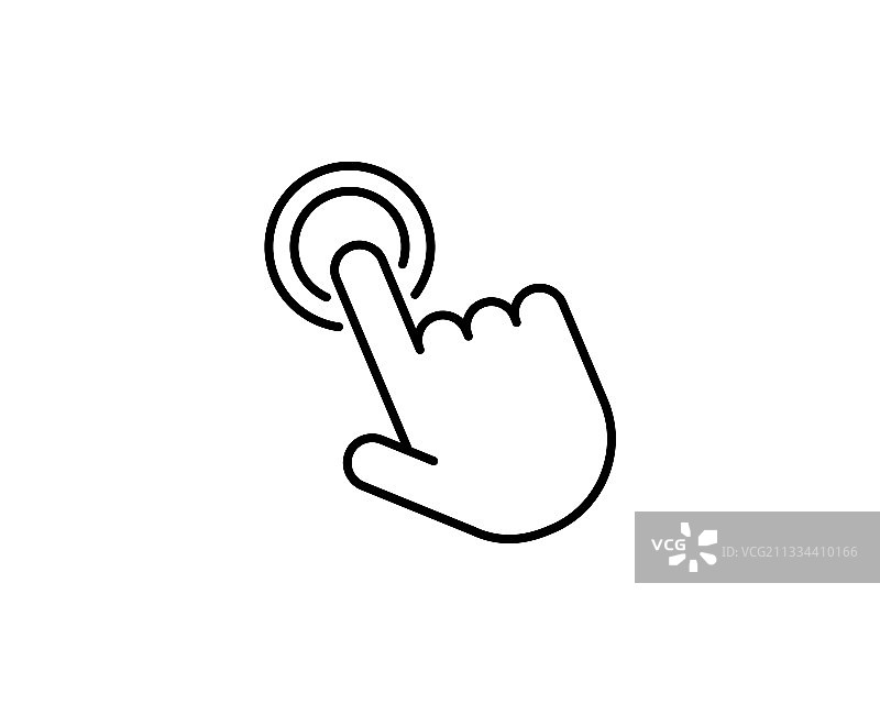 双击手势线性图标图片素材