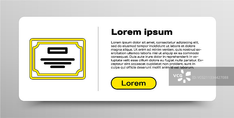 证书模板线条图标图片素材