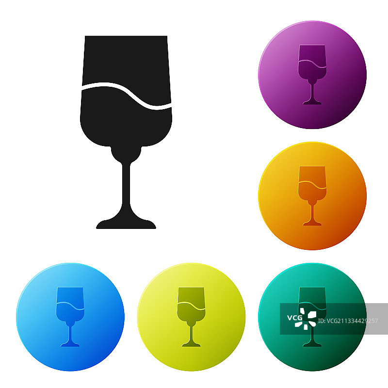 白色背景上的黑色犹太高脚杯图标图片素材