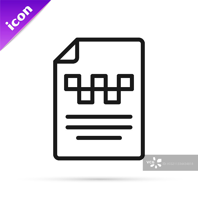 出租车司机驾照黑色线条图标图片素材