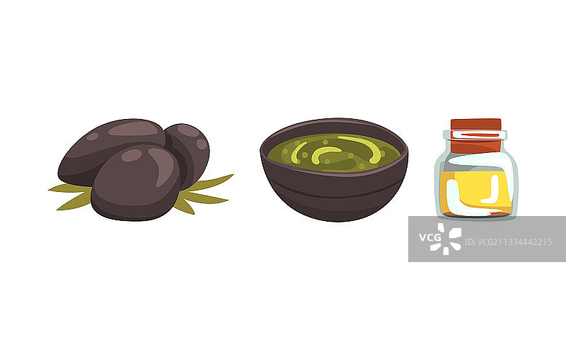 水疗香薰蜡烛精油瓶图标组合图片素材