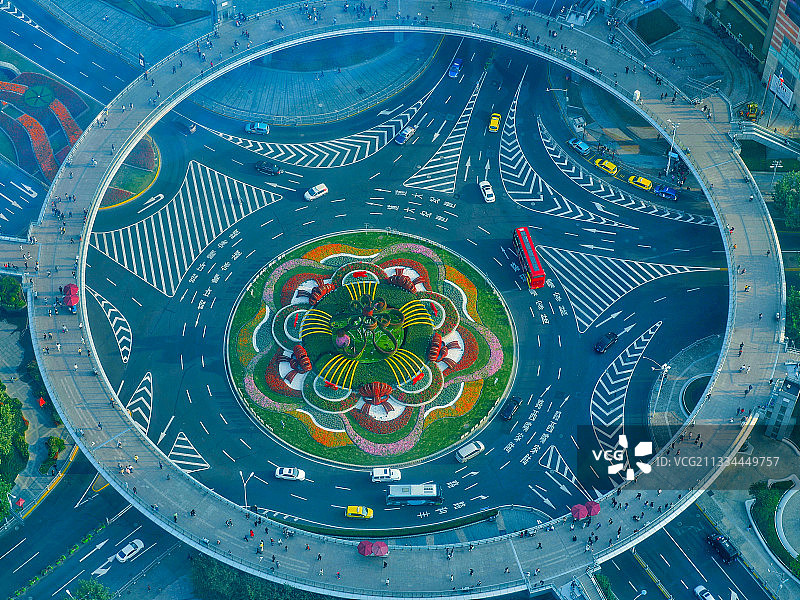 陆家嘴世纪大道环形转盘图片素材