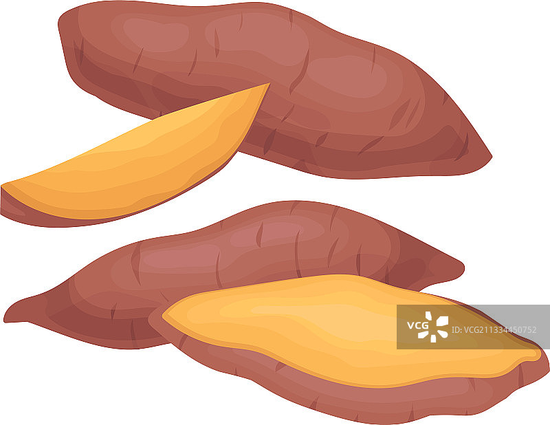 切碎的红薯或大块淀粉图片素材