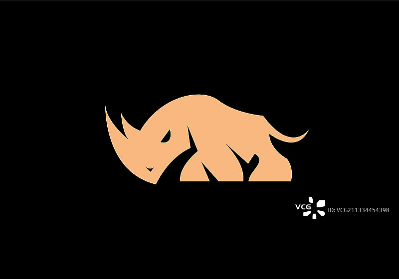 棕色和黑色犀牛图案图片素材