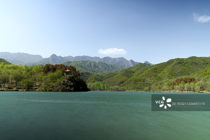 玉渡山夏天风光图片素材