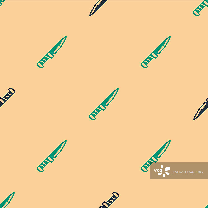 绿色黑色军用刀具图标图片素材