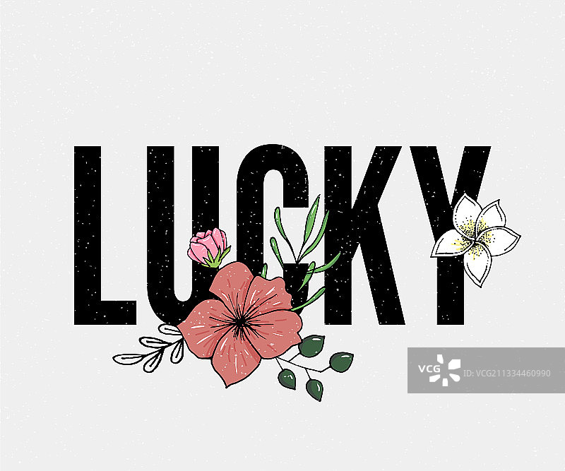 带有手绘标语的时尚刺绣图片素材