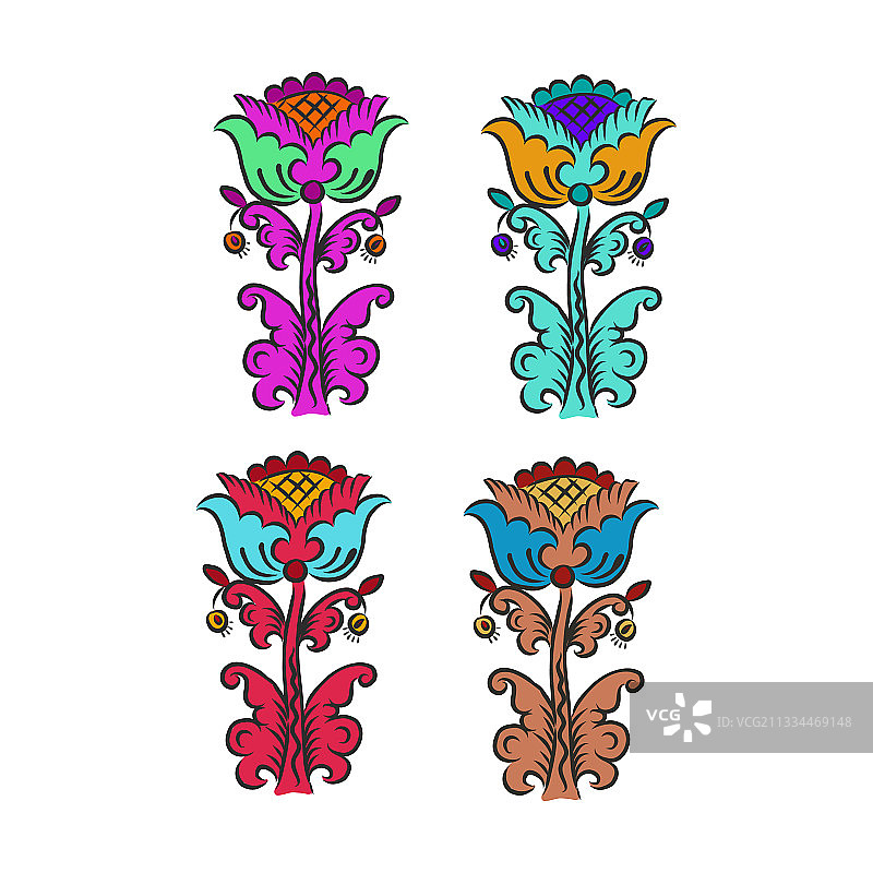 传统欧洲乌克兰风格装饰图片素材