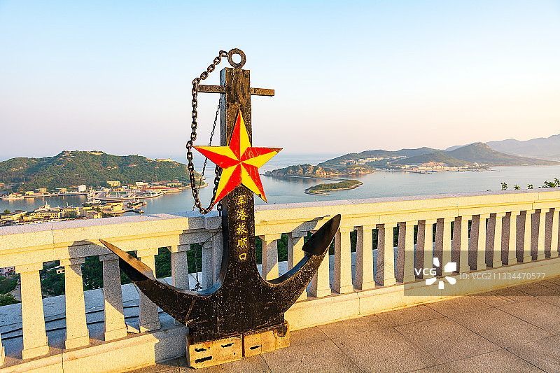 大连旅顺口区白玉山、旅顺港景区内的船锚图片素材
