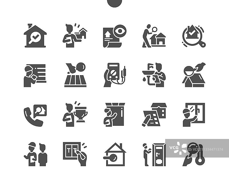 房屋检查家庭电路图片素材