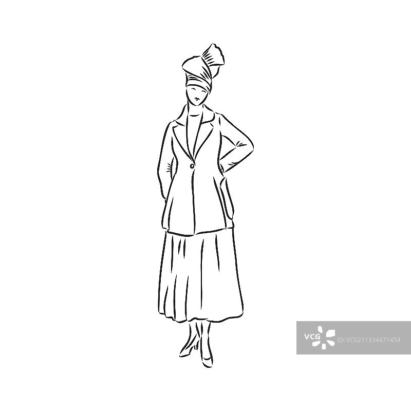 维多利亚时期古董服饰女士图片素材