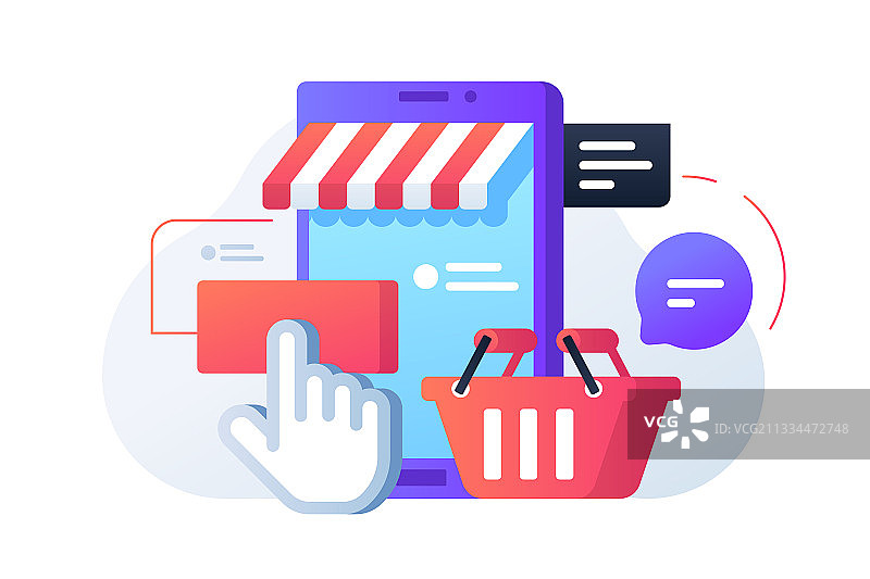 快速在线购物图片素材
