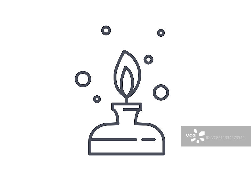 展示简易本生灯的化学图标图片素材