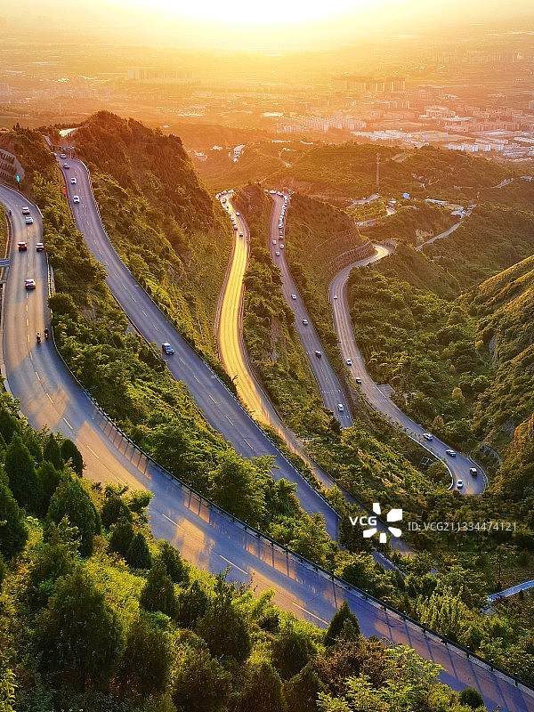 骊山晚照  关中八景之一图片素材