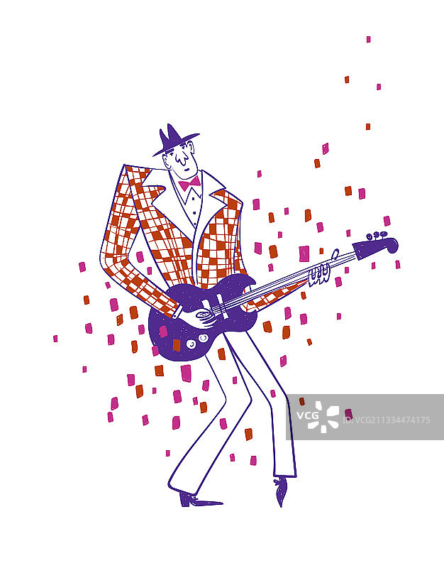 有趣的吉他手图片素材