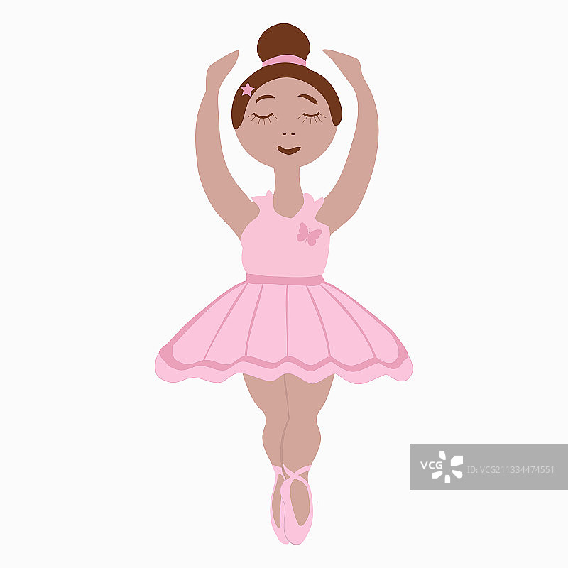 穿着粉色芭蕾舞裙的小芭蕾舞演员图片图片素材