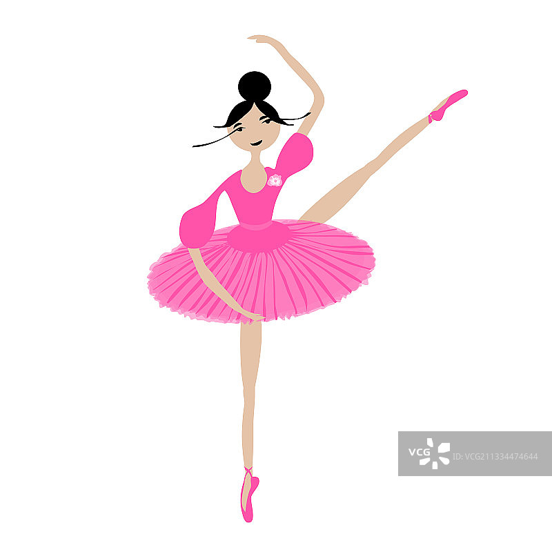 身穿粉色芭蕾舞裙的芭蕾舞演员图片素材