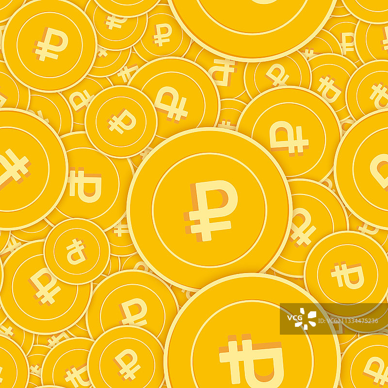 俄罗斯卢布硬币无缝图案图片素材