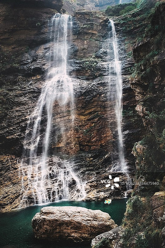 庐山三叠泉瀑布图片素材