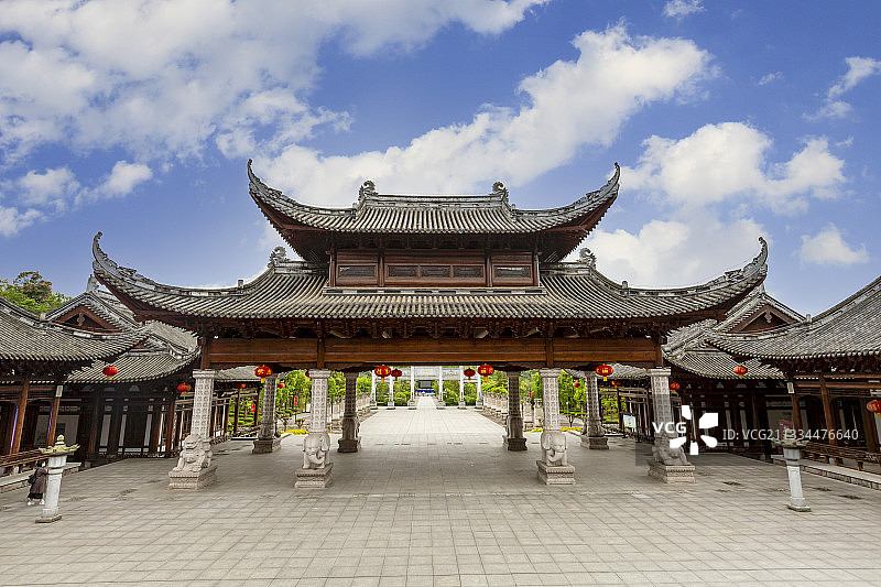 重庆大足石刻之宝顶山石刻入口（检票处）图片素材