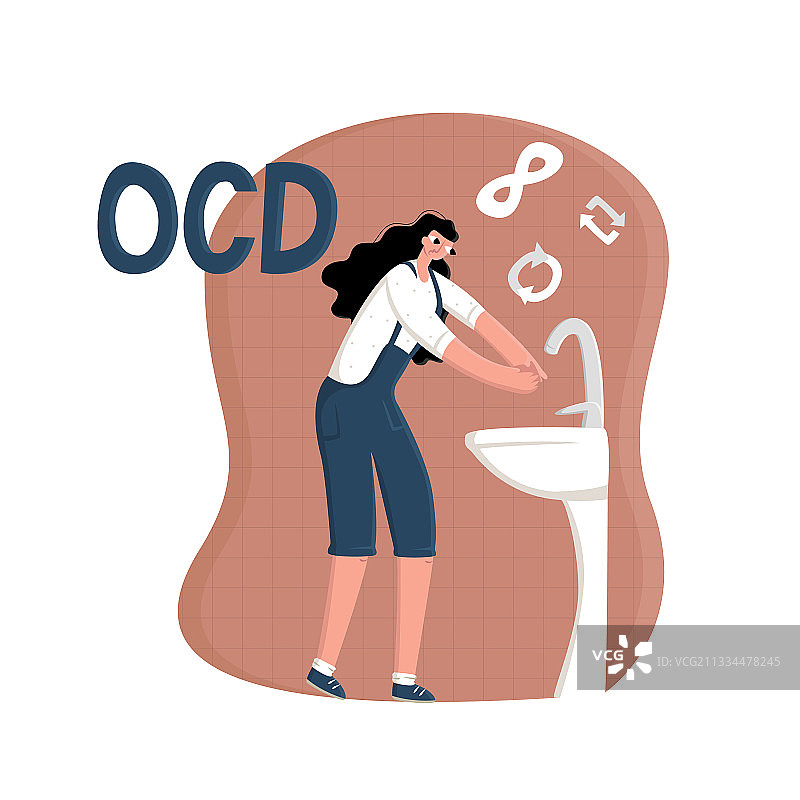 年轻女人洗手图片素材