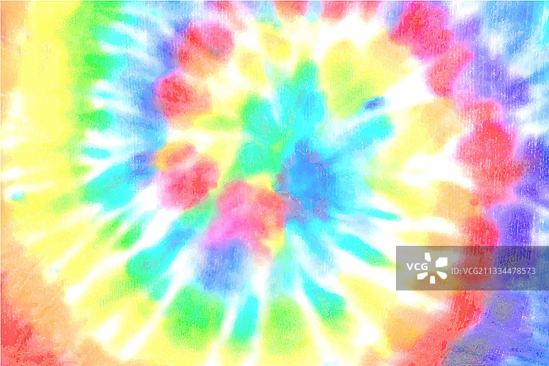 扎染螺旋绞缬彩色水彩图片素材