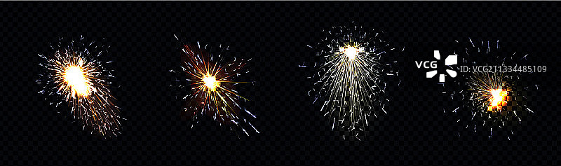 焊花或烟花棒飞溅的火花图片素材