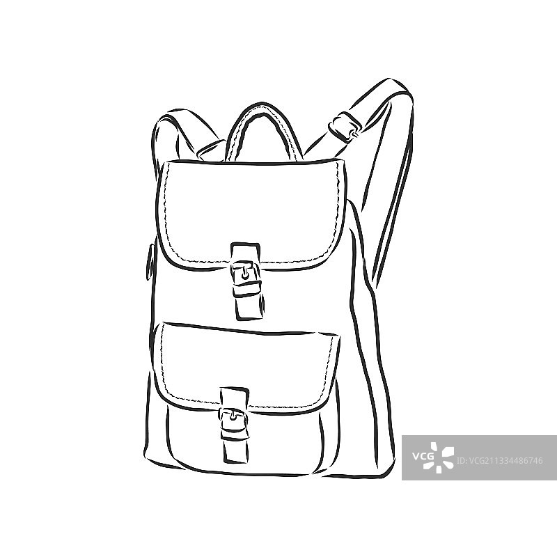 背包素描图片素材