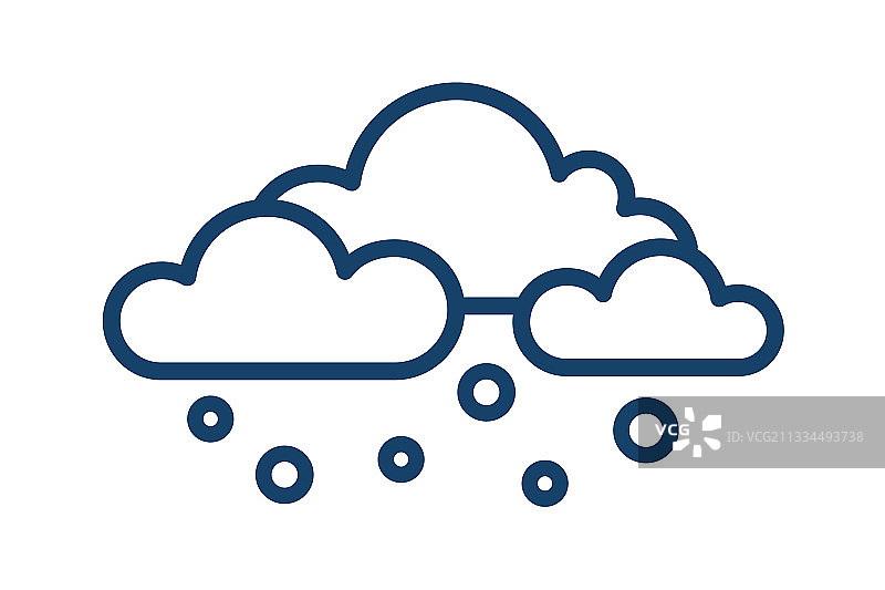 雪或冰雹坠落的抽象图标图片素材