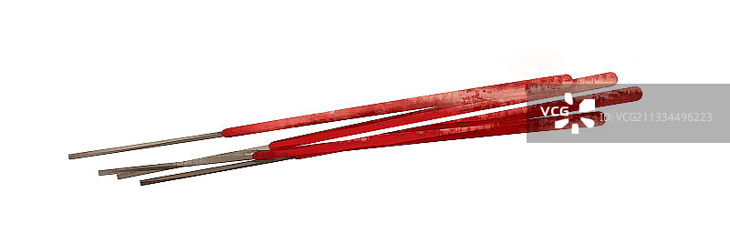 中国风水彩线香插画元素图片素材