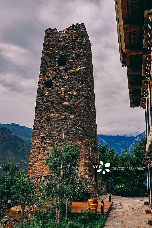 夏季的丹巴藏寨图片素材