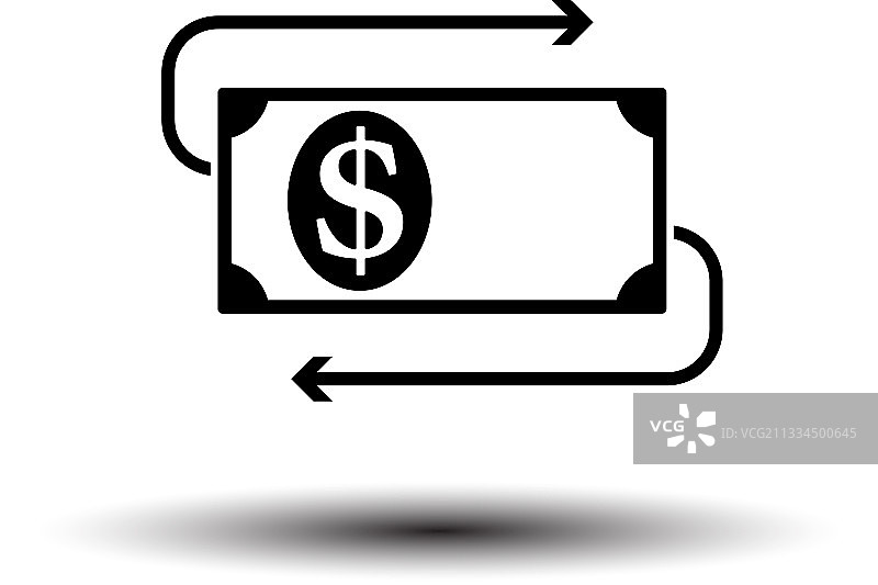 现金返还美元纸币图标图片素材