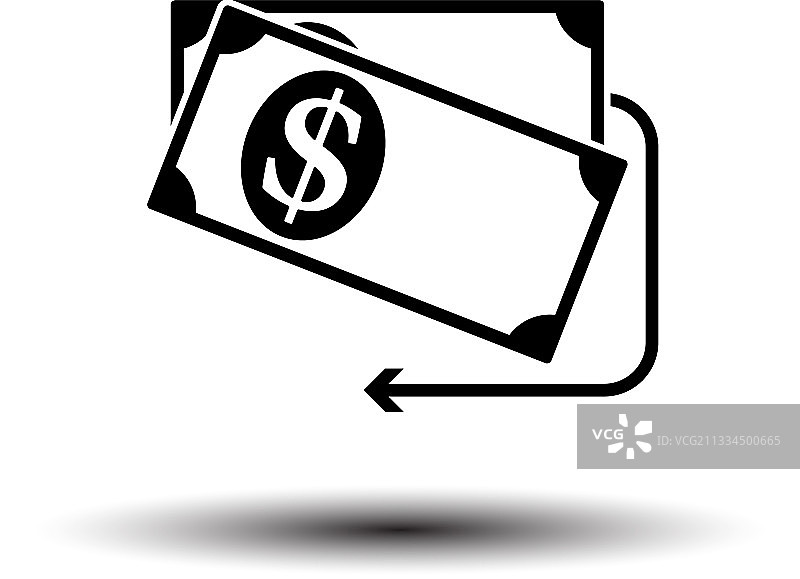 现金返还美元纸币图标图片素材