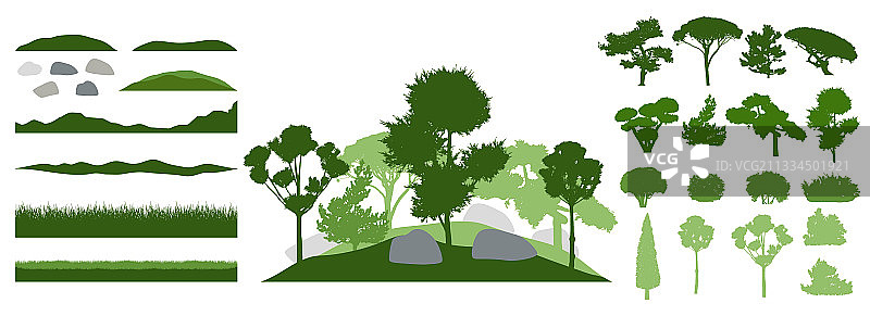 装饰树设计元素合集图片素材