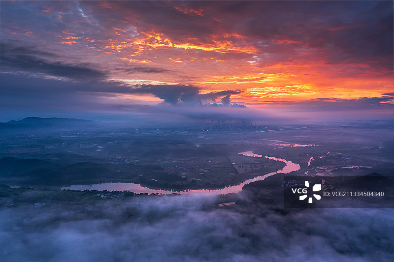 江西新余：仙女湖乡村生态风景美如画图片素材