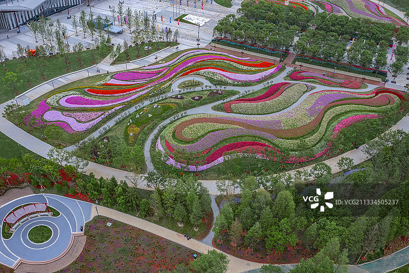 第十届中国花卉博览会场馆航拍图片素材