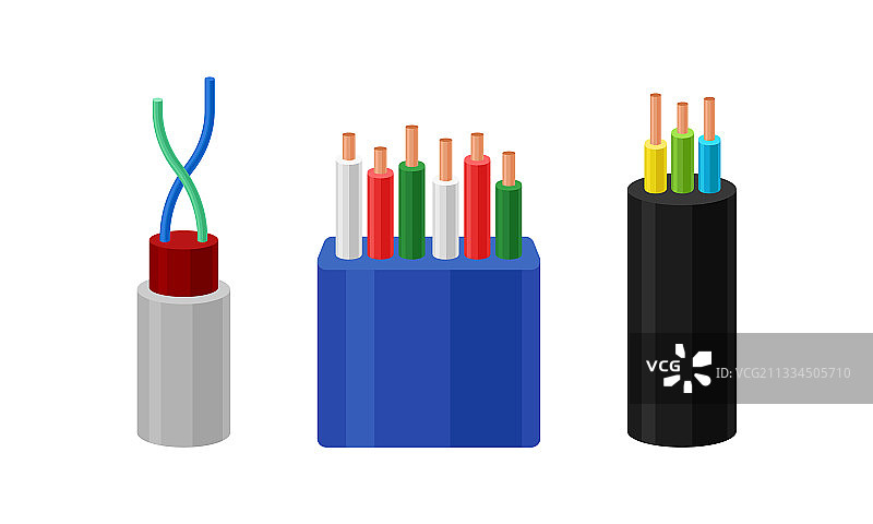 用作电力电缆的铜线图片素材