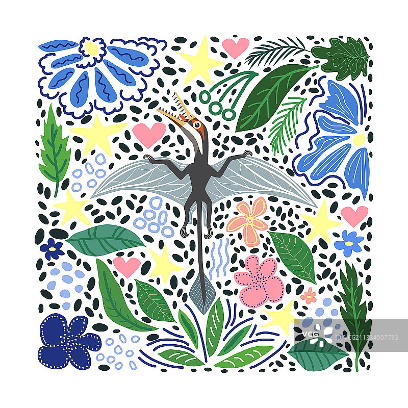 飞行的ramforkhin史前恐龙图片素材