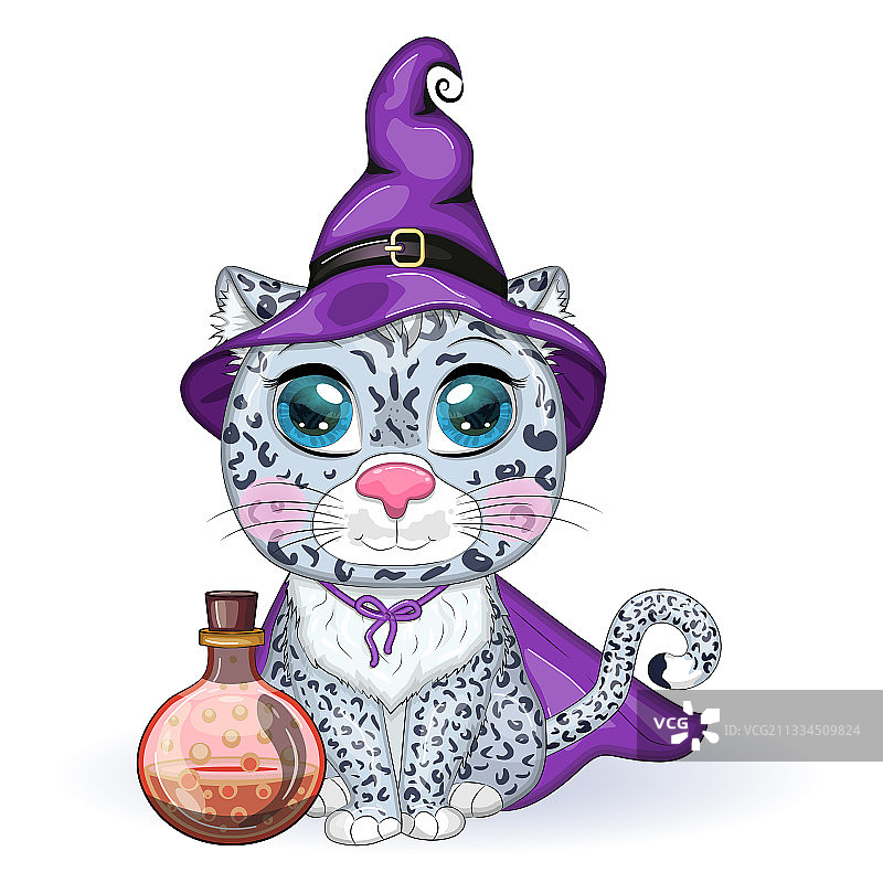 卡通雪豹图片素材