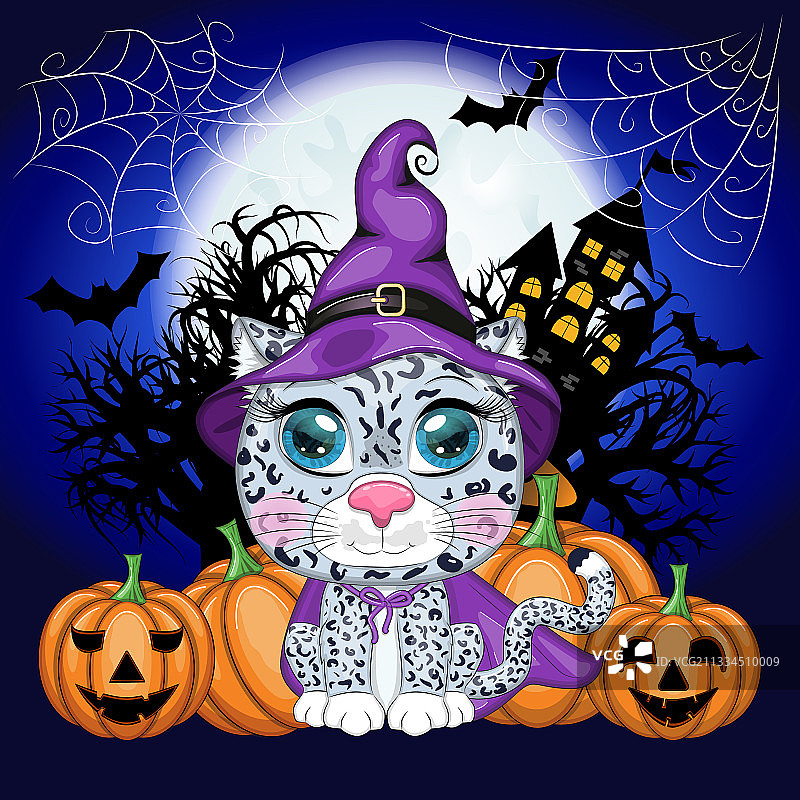 卡通雪豹图片素材